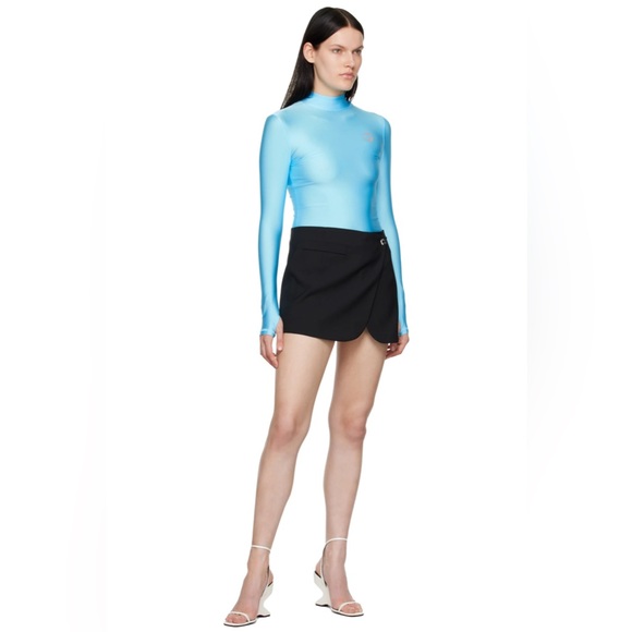 Tight High Neck Stretch Nylon Jersey Top - Picture 9 of 16